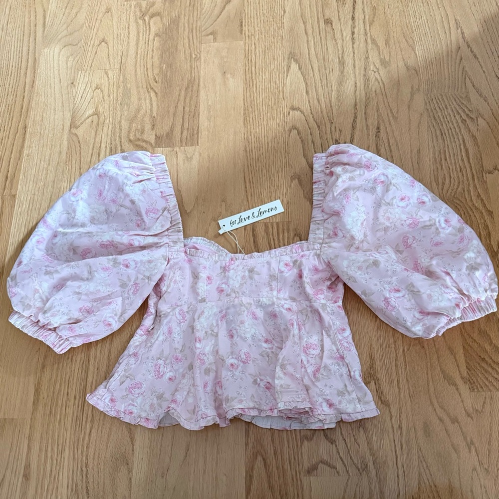 Pink floral Rhoda top - Picture 3 of 5